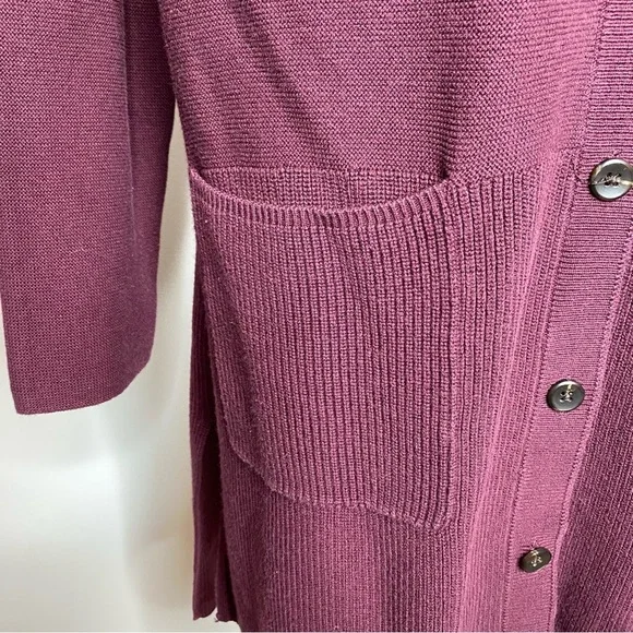 J. Jill Burgundy Duster Cardigan - Picture 5 of 10